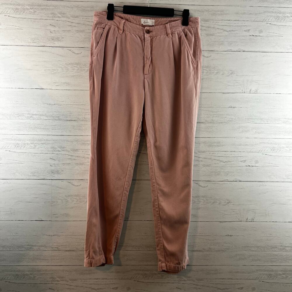 Anthropologie Light Pink Pleated Chino Pants Size 31